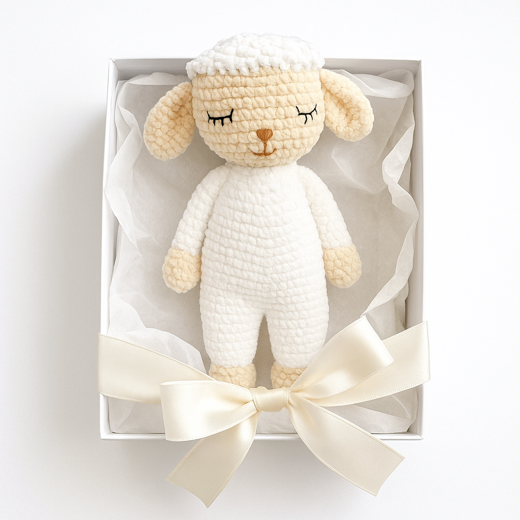 Liesel the Lamb Chenille Crochet Doll