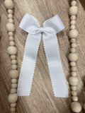 Scalloped Long Tail Bow with Alligator Clip