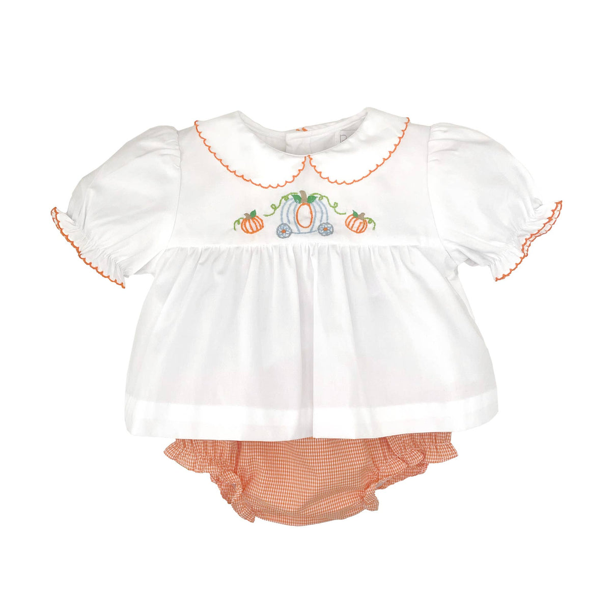 Princess Pumpkin Embroidered Diaper Set
