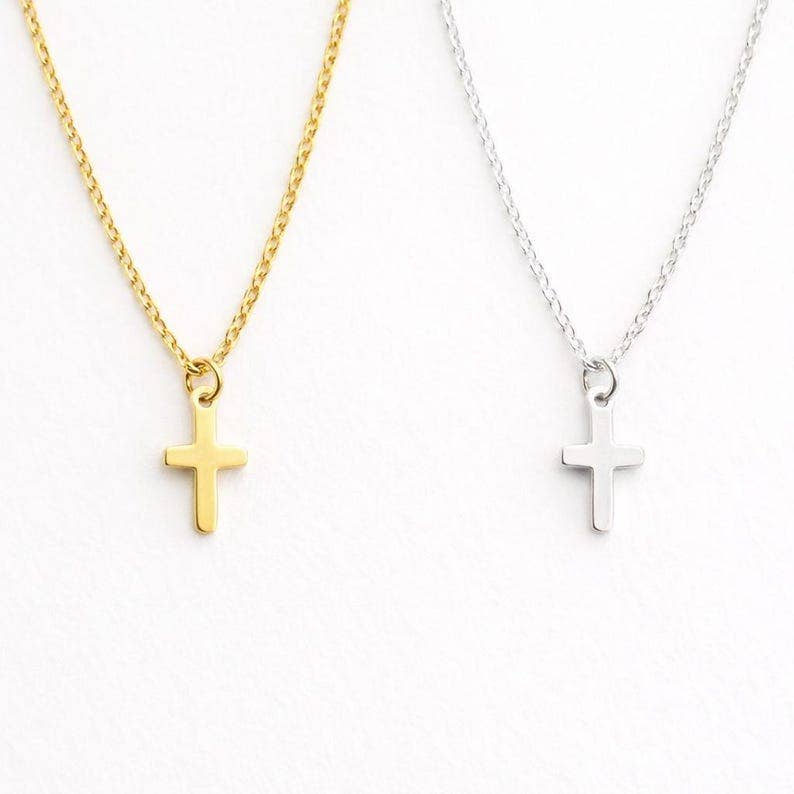 Delicate Tiny Cross Necklace | Fruit of the Spirit Gift