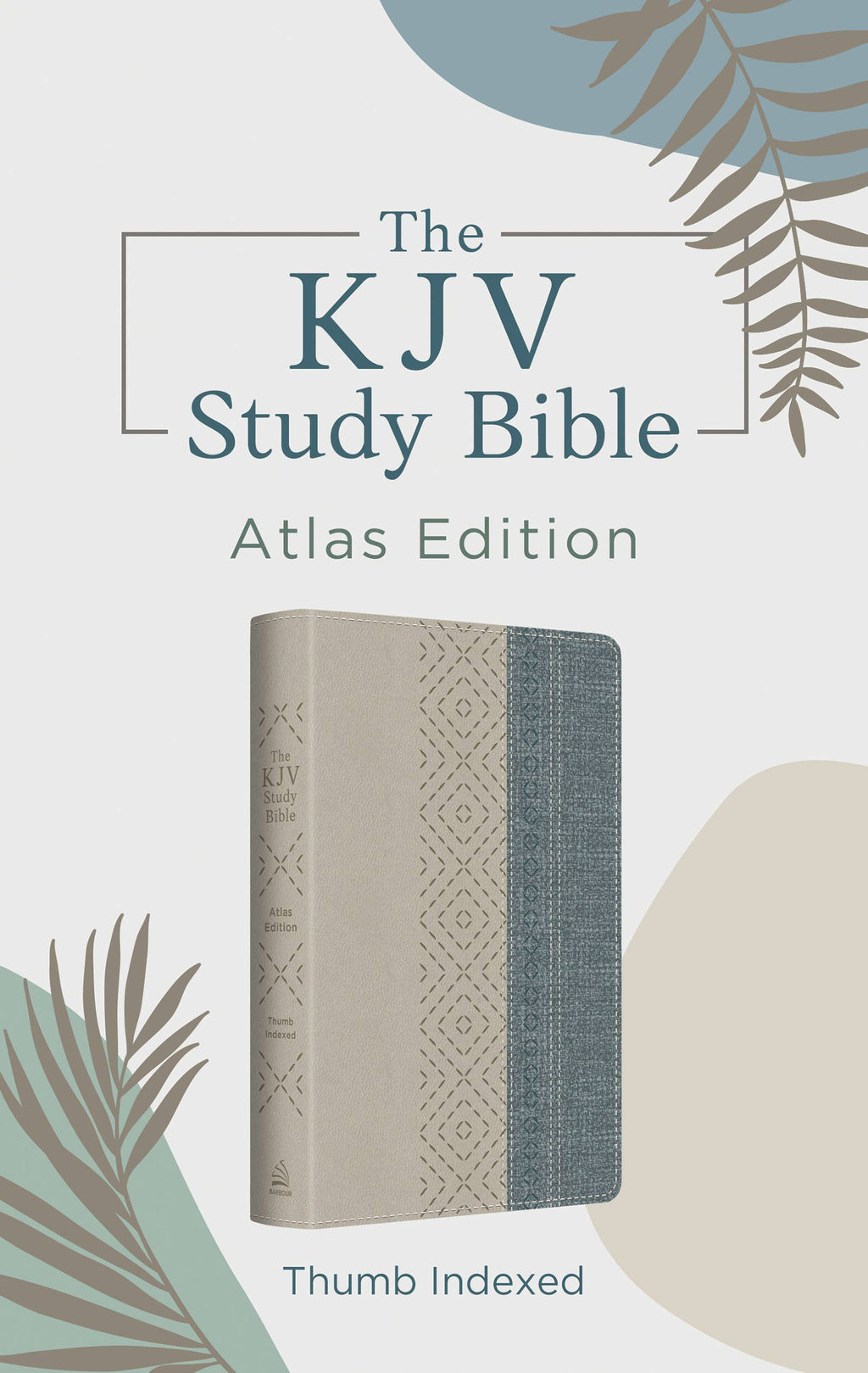 The KJV Study Bible: Atlas Edition: Taupe & Denim Crosshatch