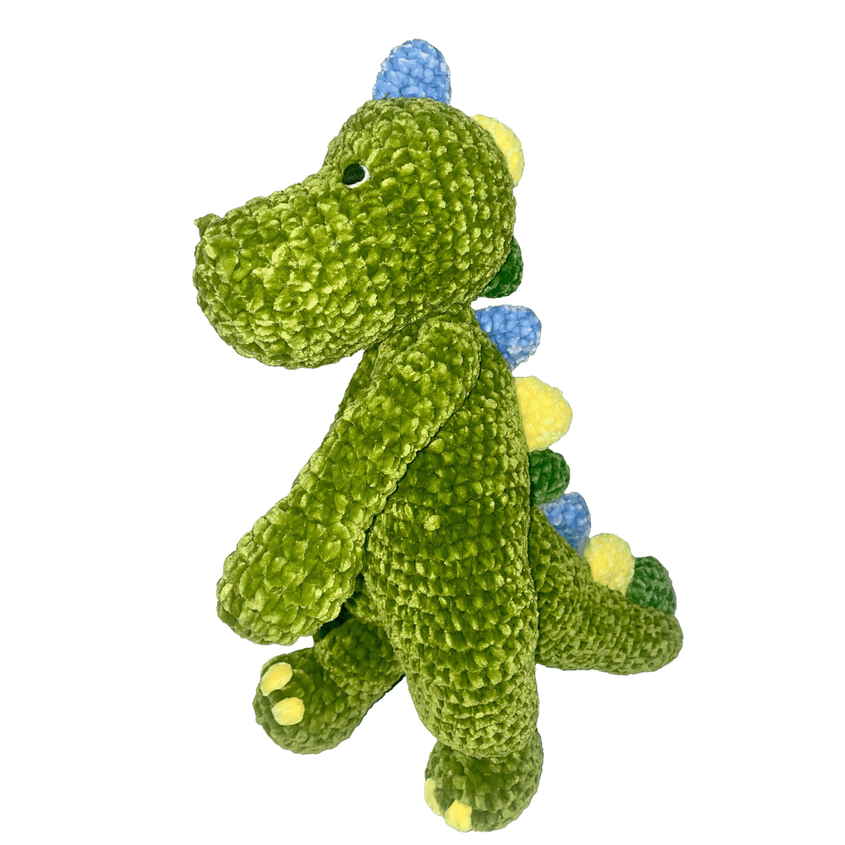 Dewey the Dinosaur Chenille Crochet Doll