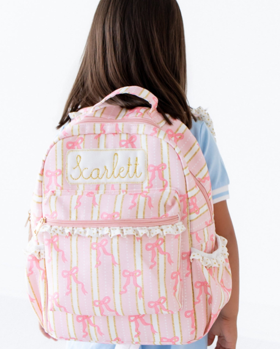 Girls Backpack - Pink Bows