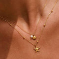18K Gold Plated Waterproof Stainless Steel Chain Necklace - 7810