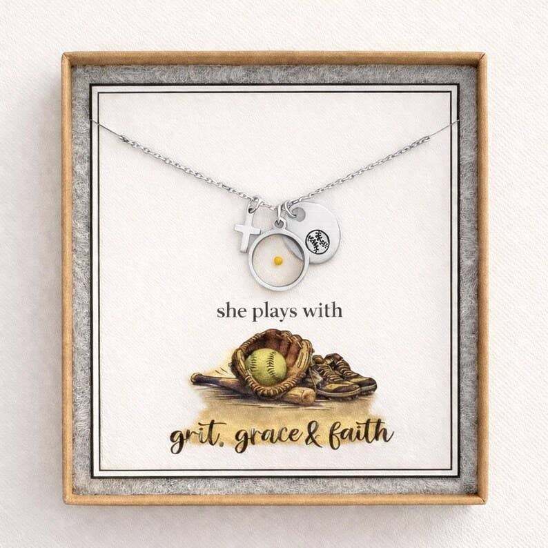 Mustard Seed Necklace - Softball