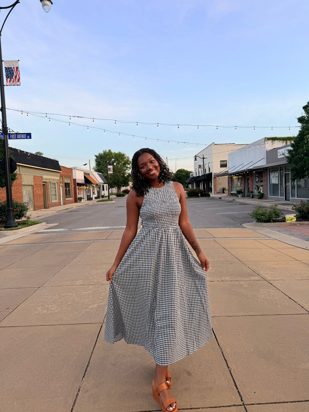 Southern Charm Gingham Maxi Dress