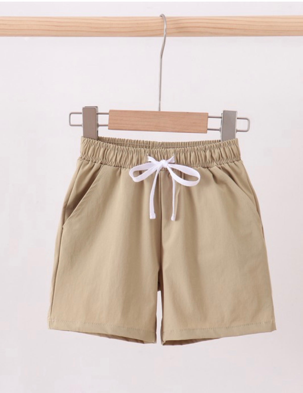 Khaki Pocket Performance Shorts