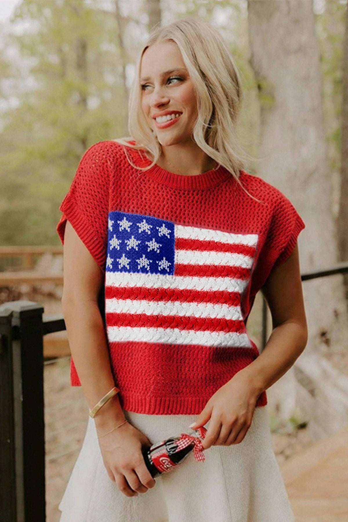 America Cut off Sweater