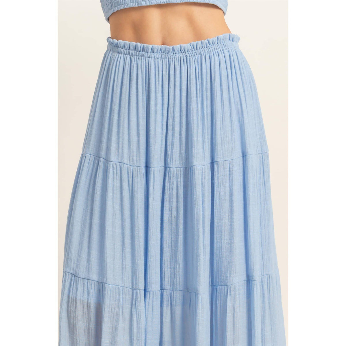Tiered Skirt: ORANGE RED / S-M-L(2-2-2)