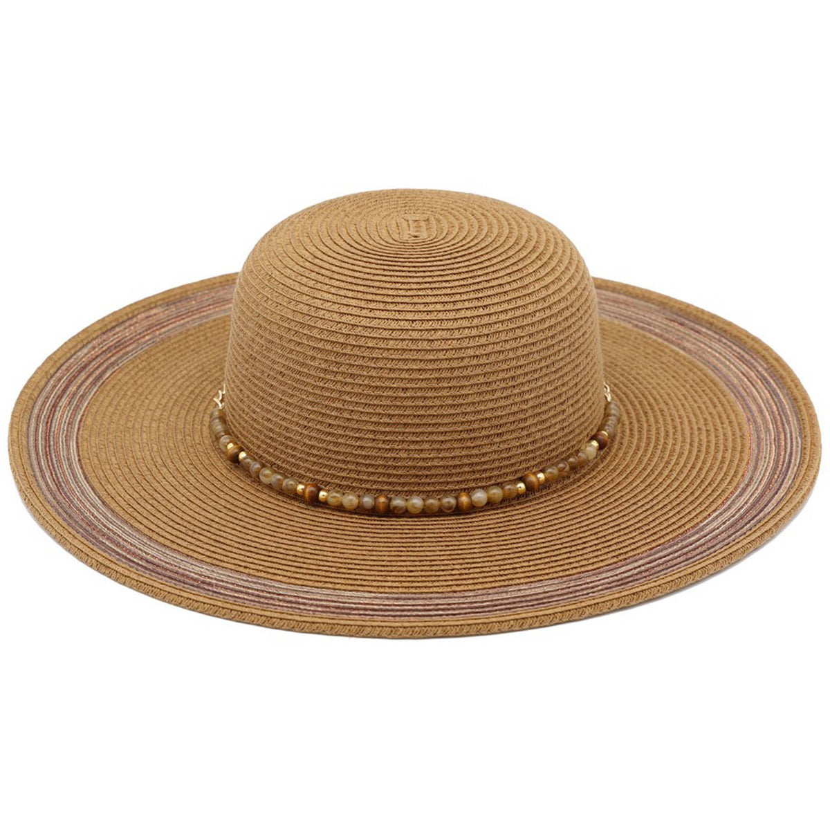 Beaded Band Summer Straw Sun Hat