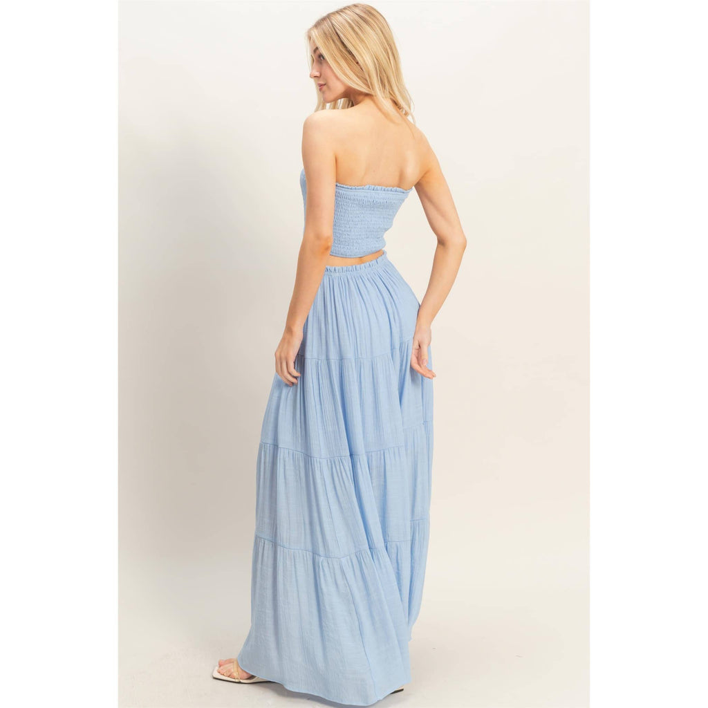 Tiered Skirt: WHITE / S-M-L(2-2-2)