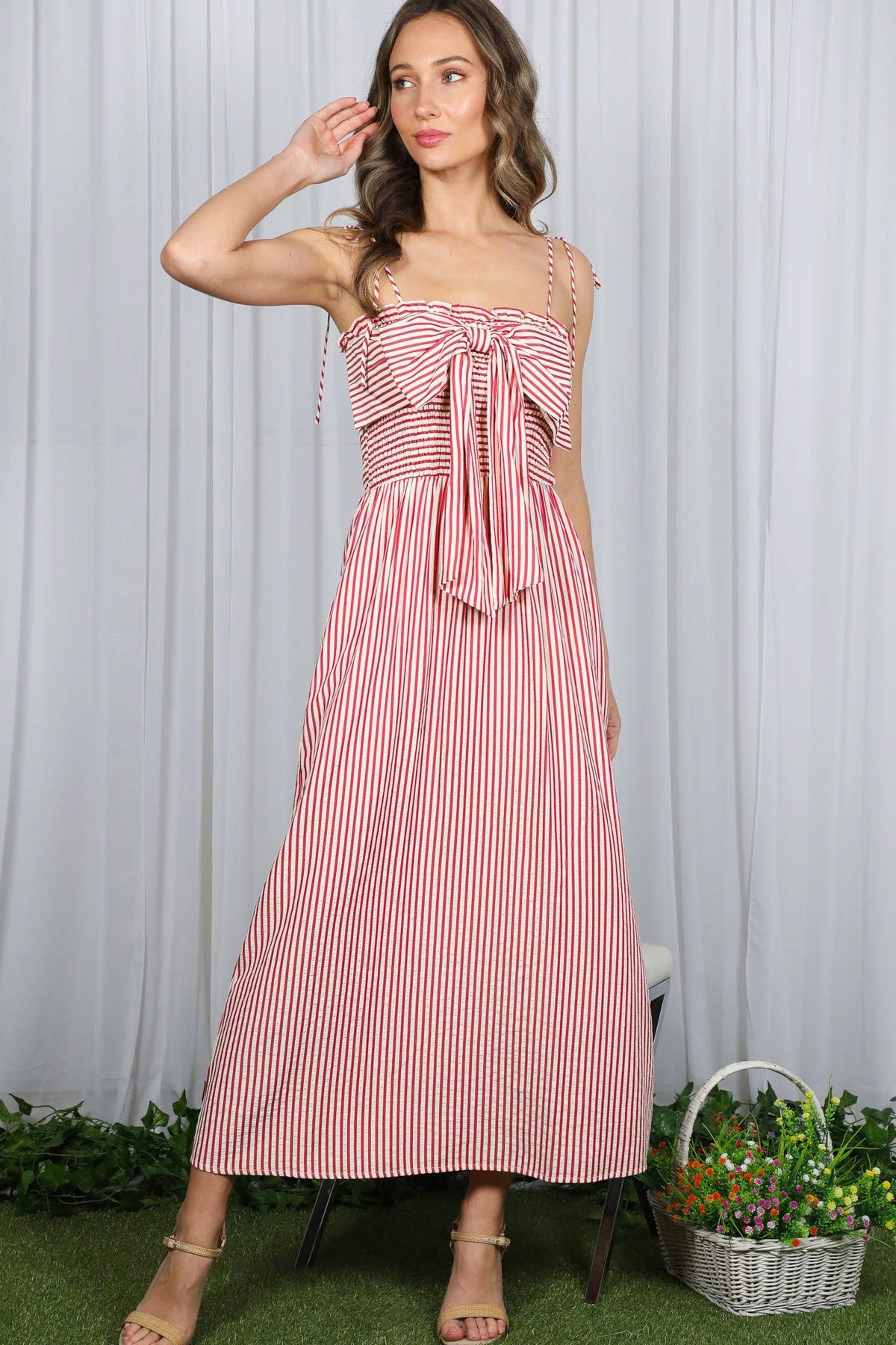 July Maxi Dress : Red / L