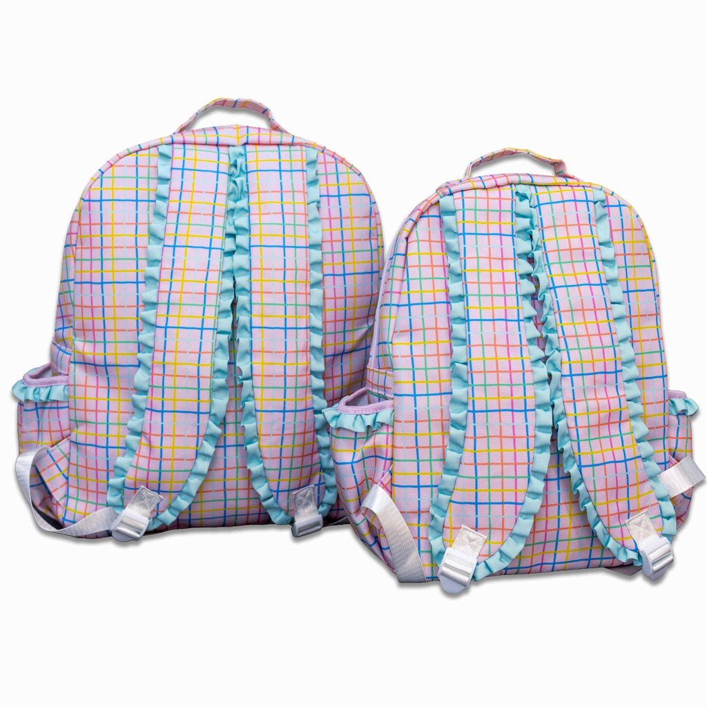 Girls Backpack - Pink Plaid