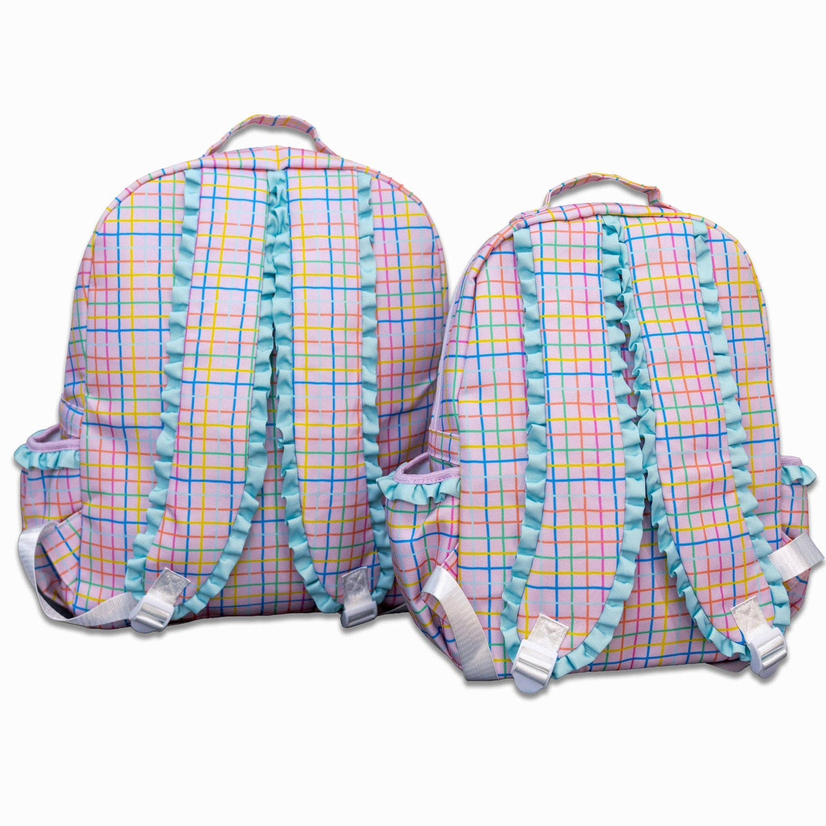 Girls Backpack - Pink Plaid
