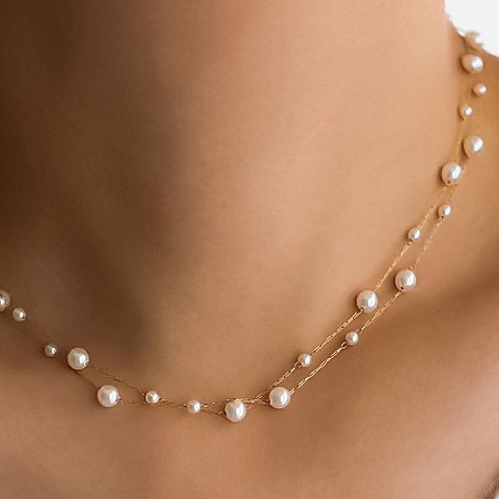 18K Gold Plated Waterproof Stainless Steel Chain Necklace - 7536