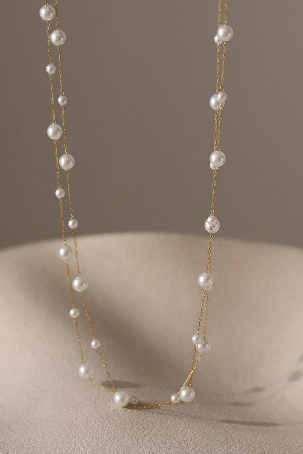 18K Gold Plated Waterproof Stainless Steel Chain Necklace - 7536