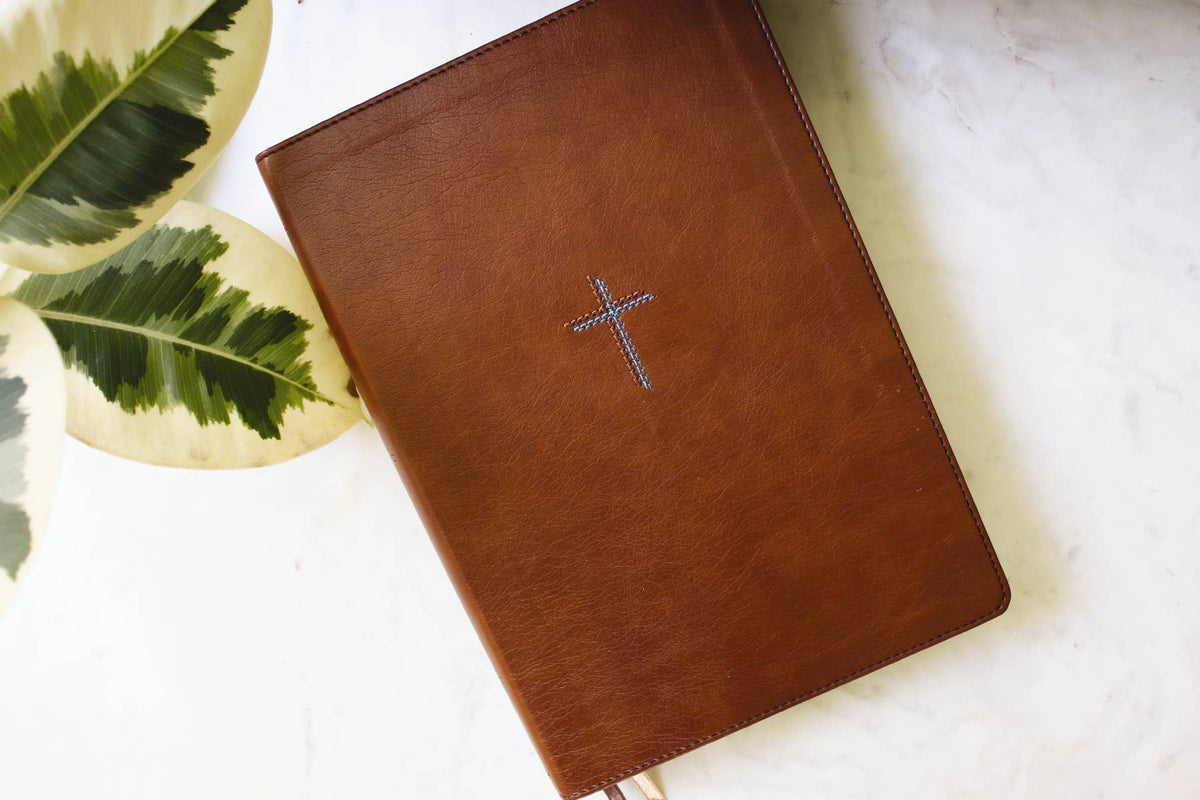 NIV Quest Study Bible, Large Print, Leathersoft Brown