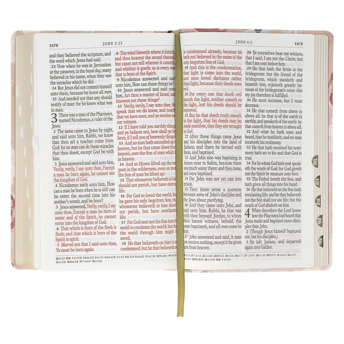KJV Bible Giant Print Standard-size Faux Leather FloralPrint