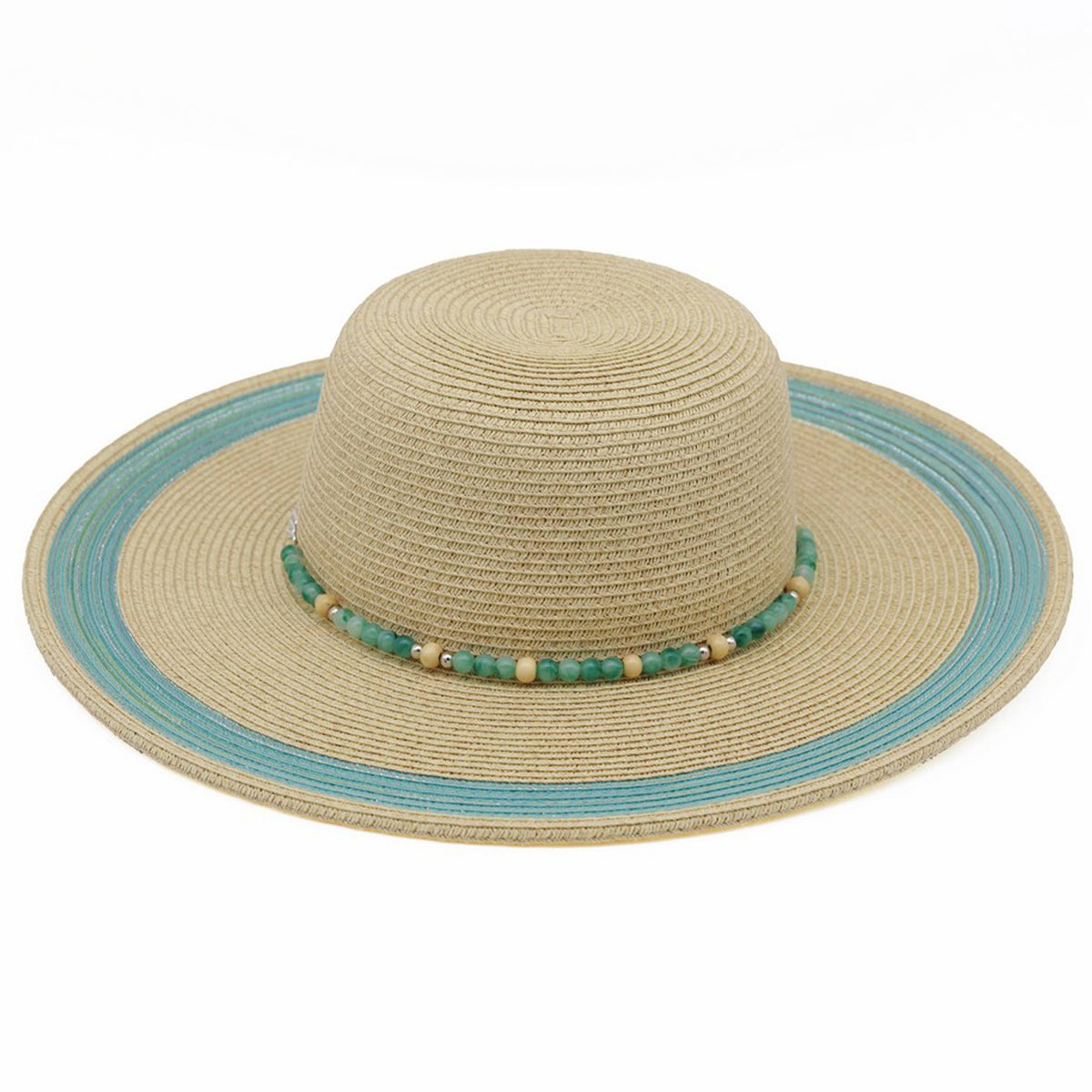 Beaded Band Summer Straw Sun Hat