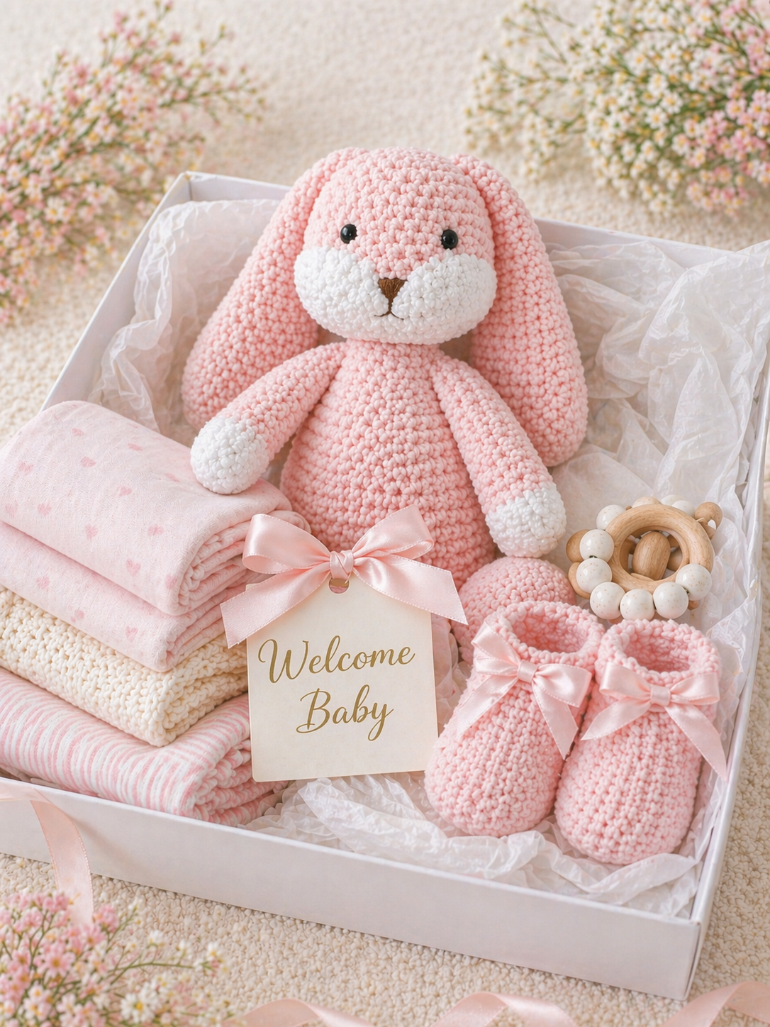 Blush the Bunny Chenille Crochet Doll