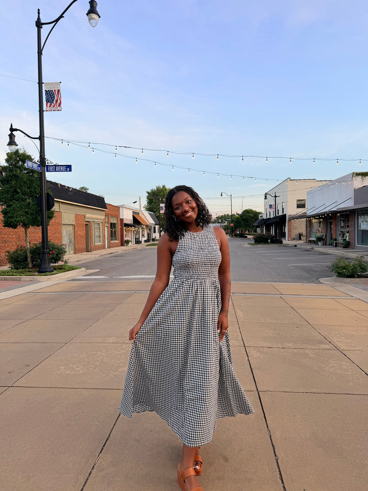 Southern Charm Gingham Maxi Dress