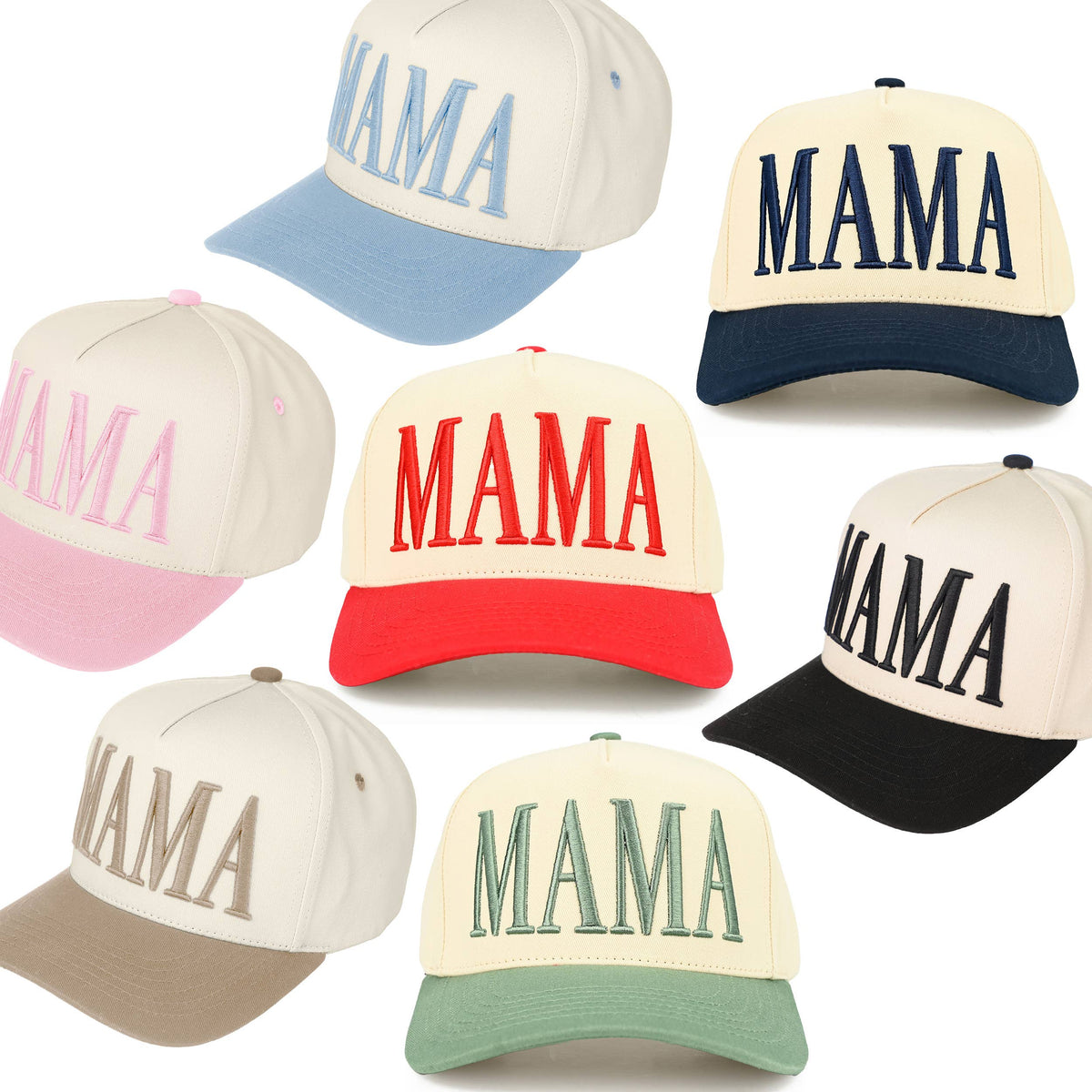 C.C MAMA Letter embroidered Snapback Trucker Hat