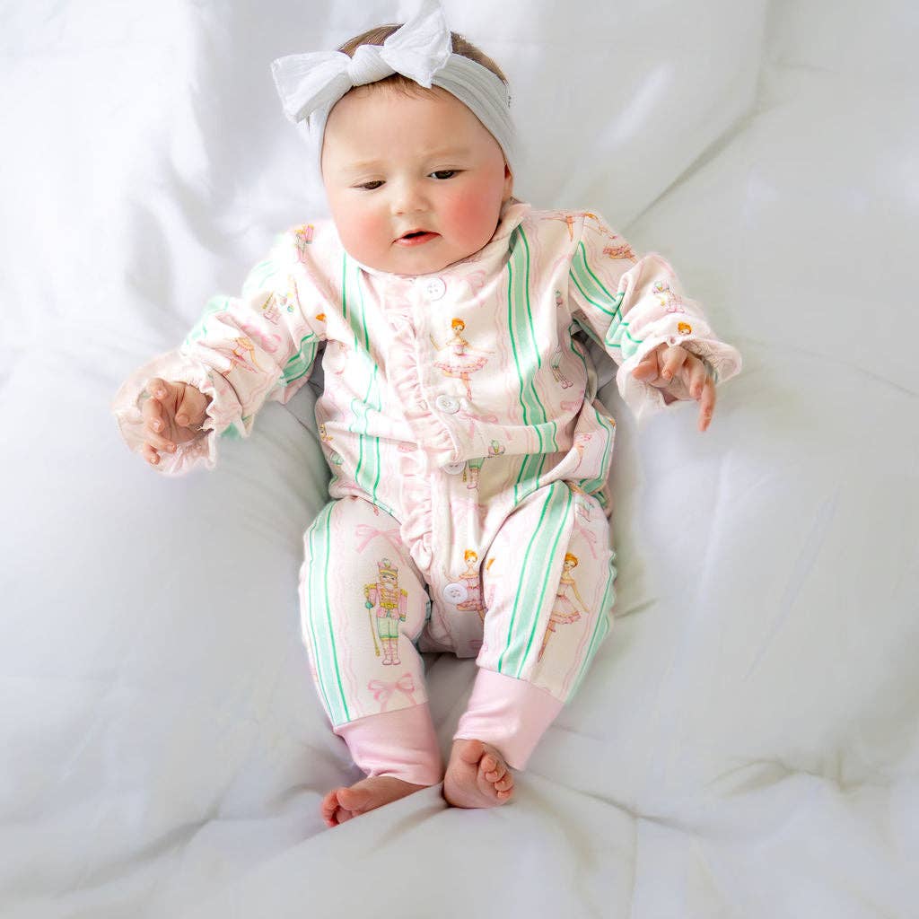 Christmas 2025 Pajamas - Baby Ruffle Buttflap  - Nutcracker