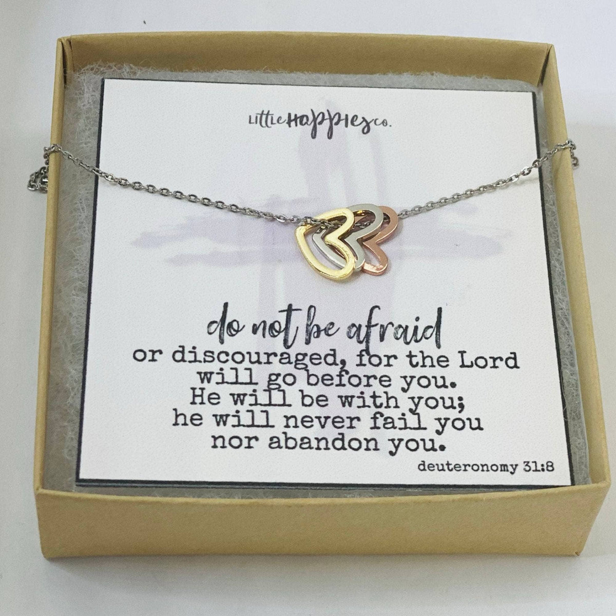 Deuteronomy 31 8 necklace, Deuteronomy 31:8, Do not be anxio