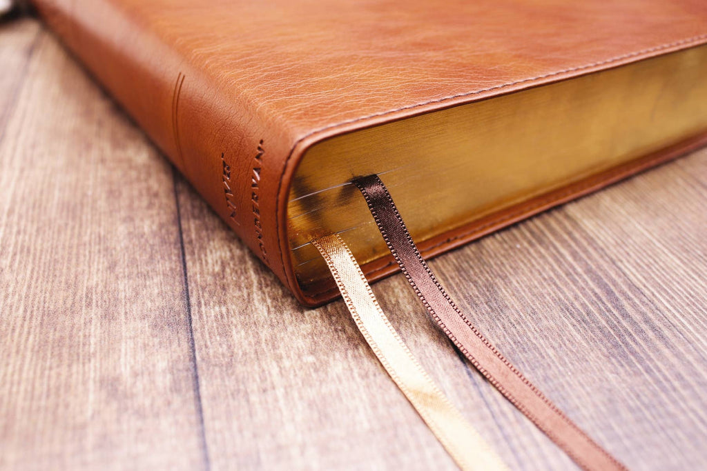 NIV Quest Study Bible, Large Print, Leathersoft Brown