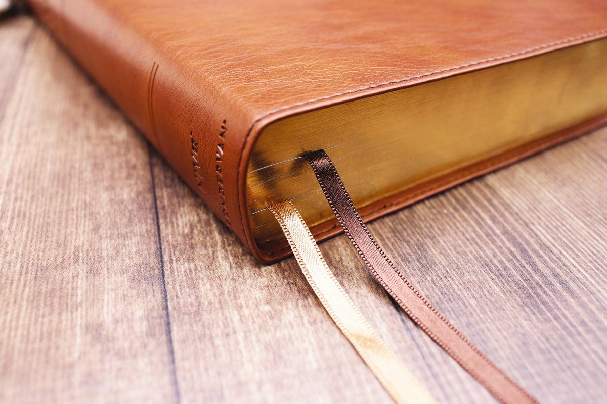 NIV Quest Study Bible, Large Print, Leathersoft Brown