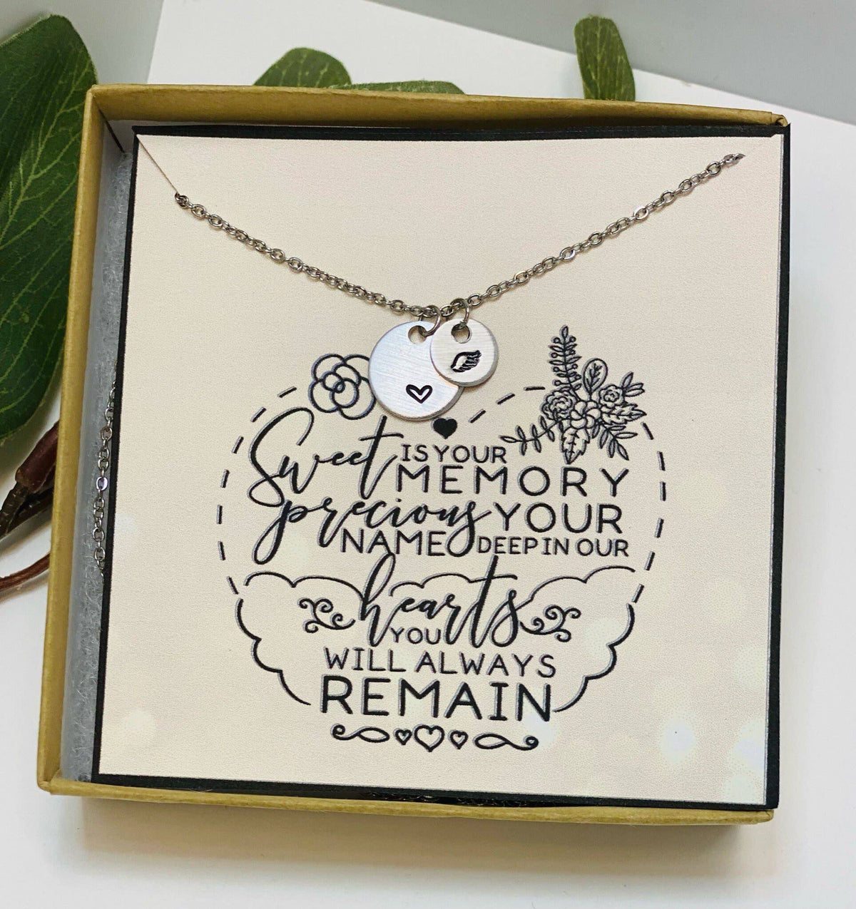 Angel Wing Necklace, Infant Loss Necklace, Miscarriage Gift, Miscarriage Gift Necklace, Sympathy Gift, Grief Gift, Memorial Gift, Loss