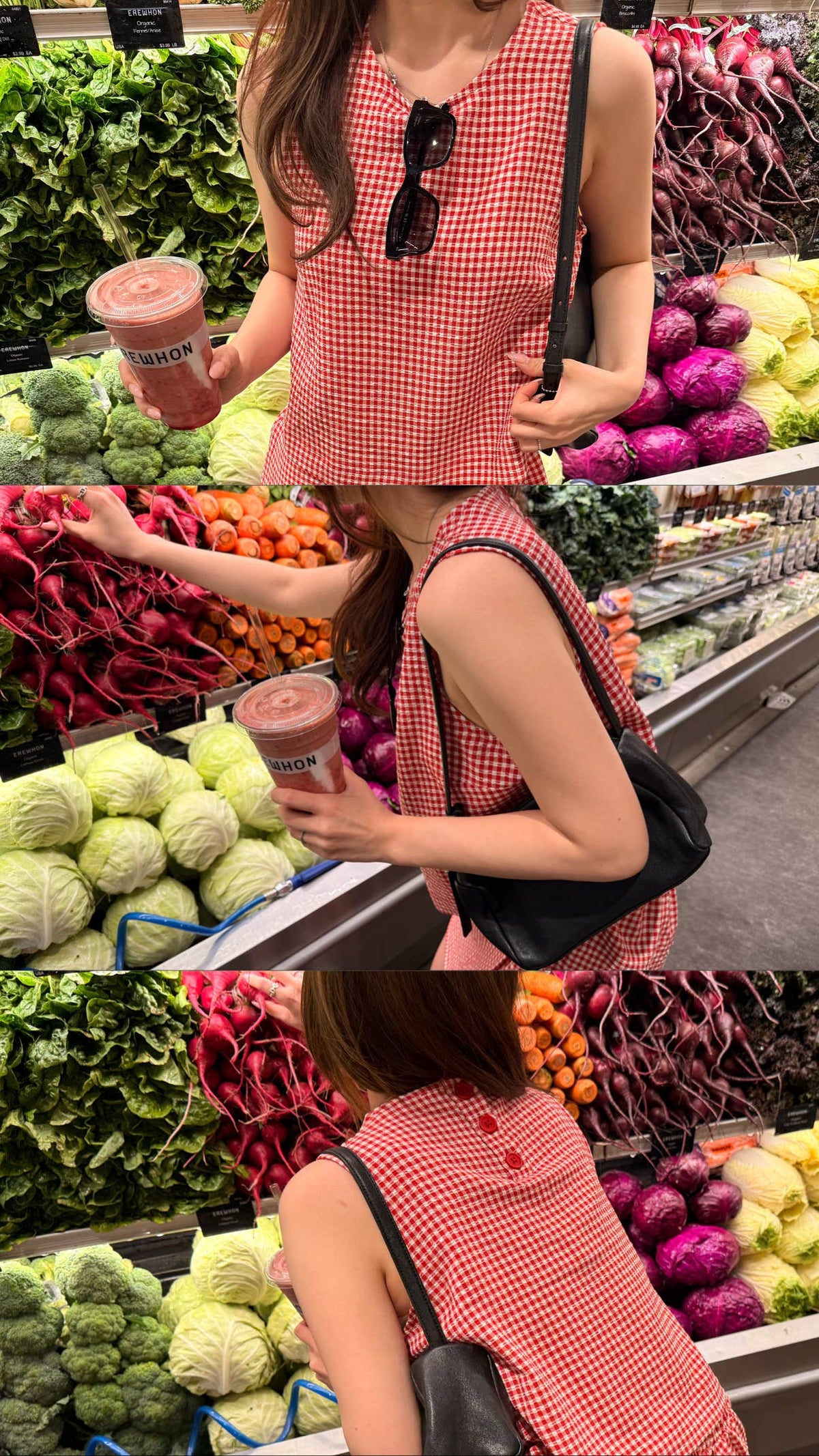Gingham Checkered Sleeveless Top And Skort Set