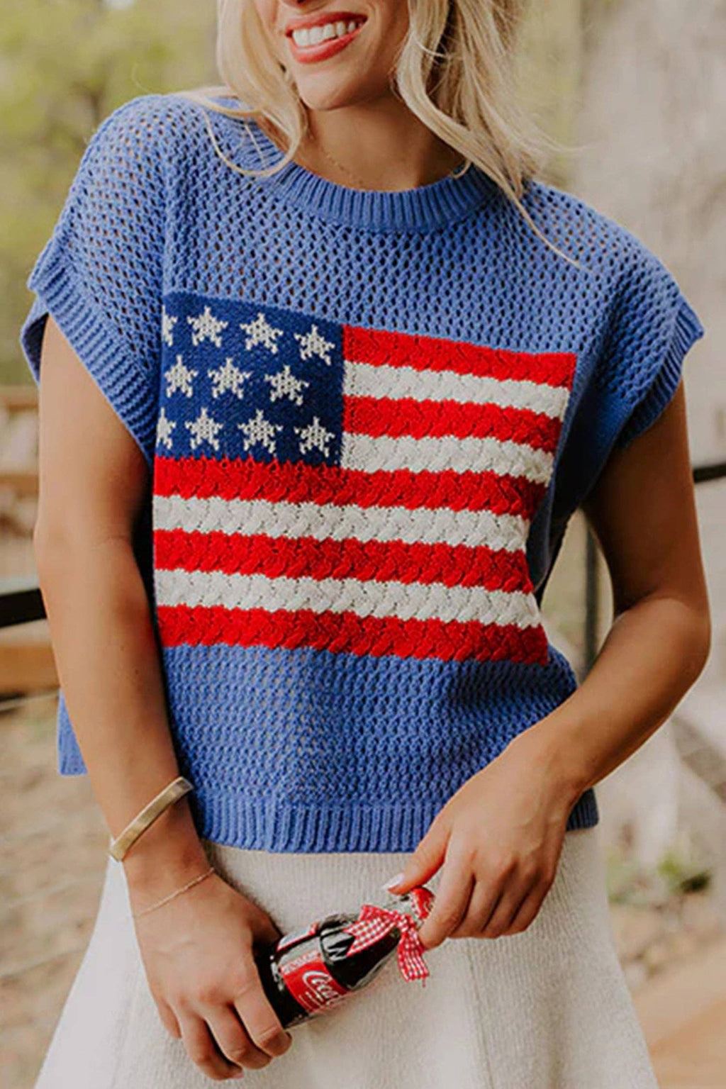 America Cut off Sweater