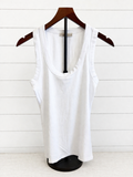 Ribbed Scoop Neck Tank Top