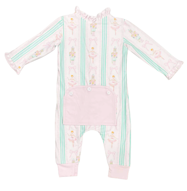 Christmas 2025 Pajamas - Baby Ruffle Buttflap  - Nutcracker