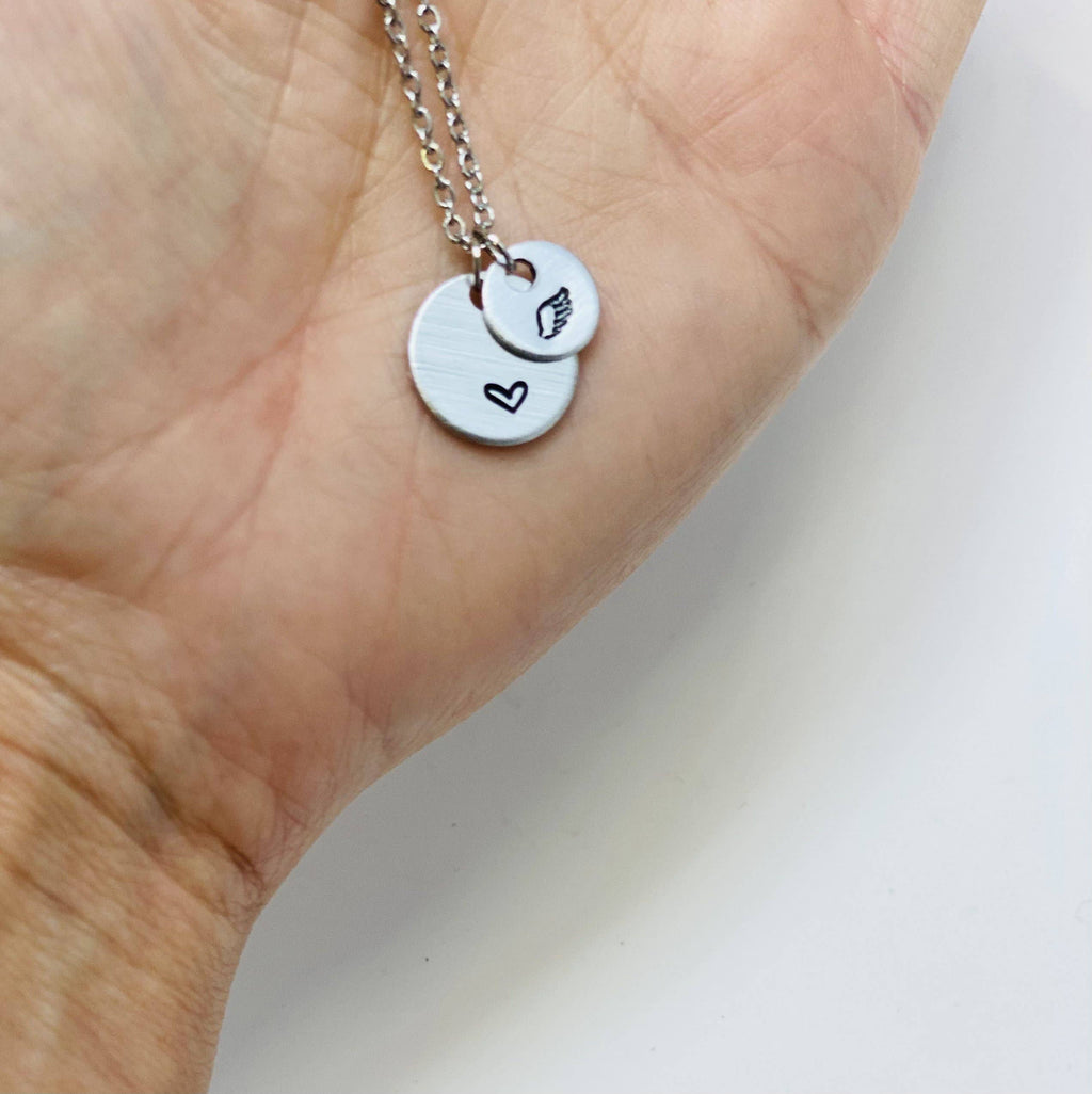 Angel Wing Necklace, Infant Loss Necklace, Miscarriage Gift, Miscarriage Gift Necklace, Sympathy Gift, Grief Gift, Memorial Gift, Loss