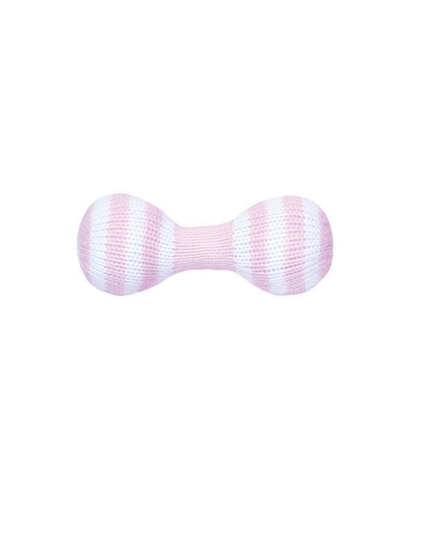Dumbbell Hand-Knit Rattle - 2 Colors