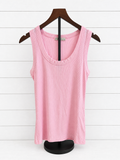 Ribbed Scoop Neck Tank Top