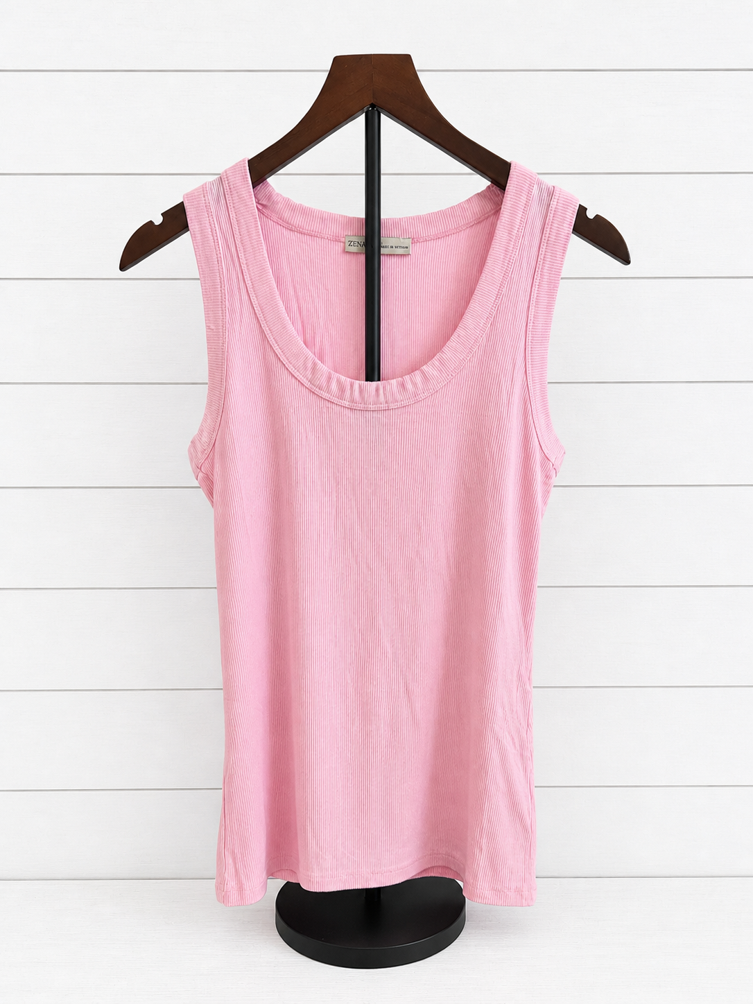 Ribbed Scoop Neck Tank Top