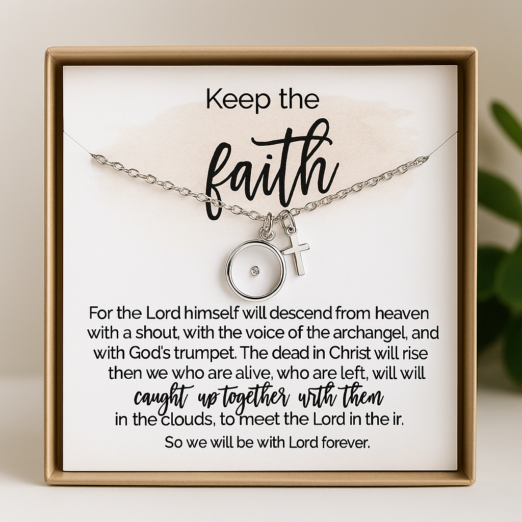 Mustard Seed Necklace • Faith Necklace with Scripture Card: Yellow Gold / Necklace & Card Only