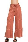 Rust Wide Legged Zenana Pants