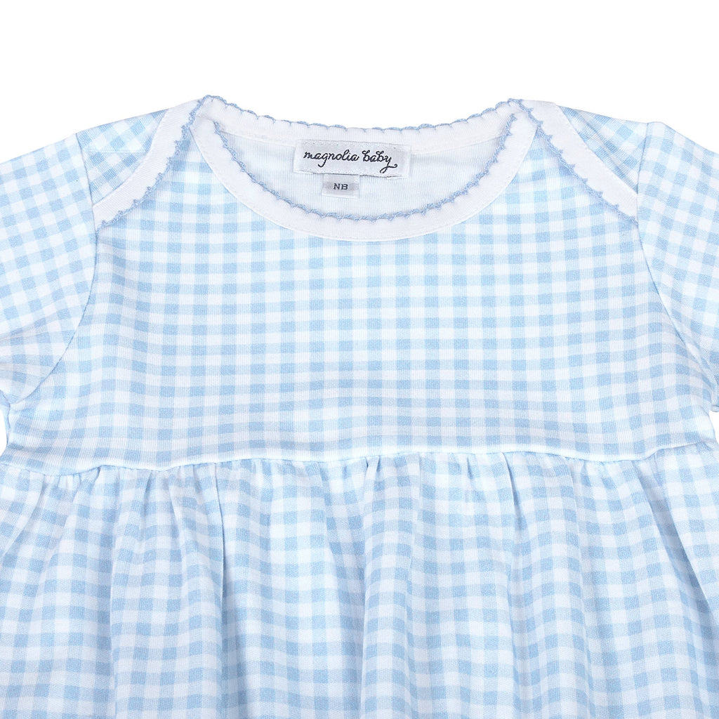 Mini Checks Gown - Blue