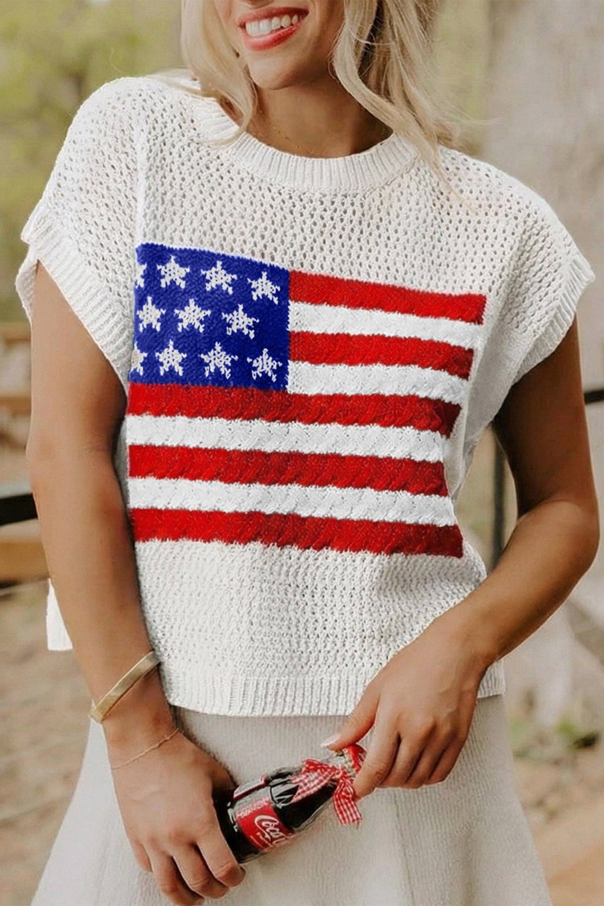 America Cut off Sweater