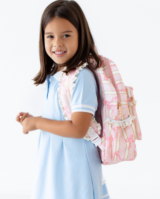 Girls Backpack - Pink Bows