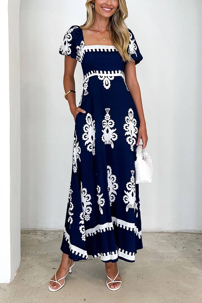 CWDMD5898_SUMMER HOLIDAY PRINT BEACH DRESS