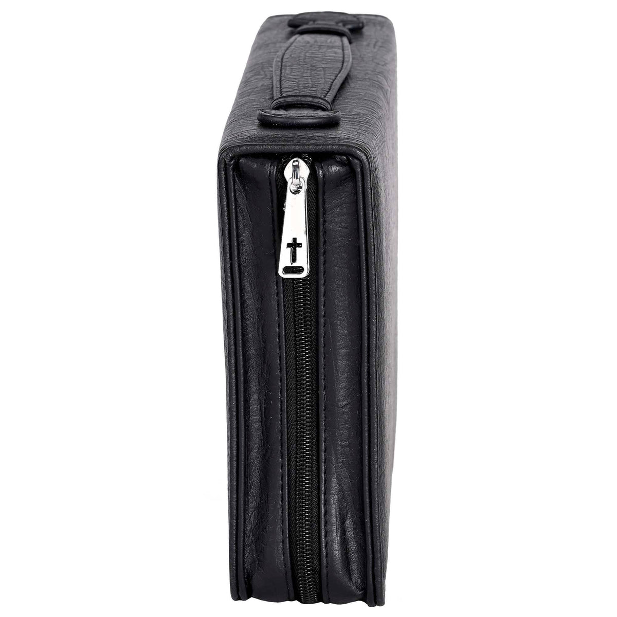 White Dove Bible Case Vintage Cross Black XLarge