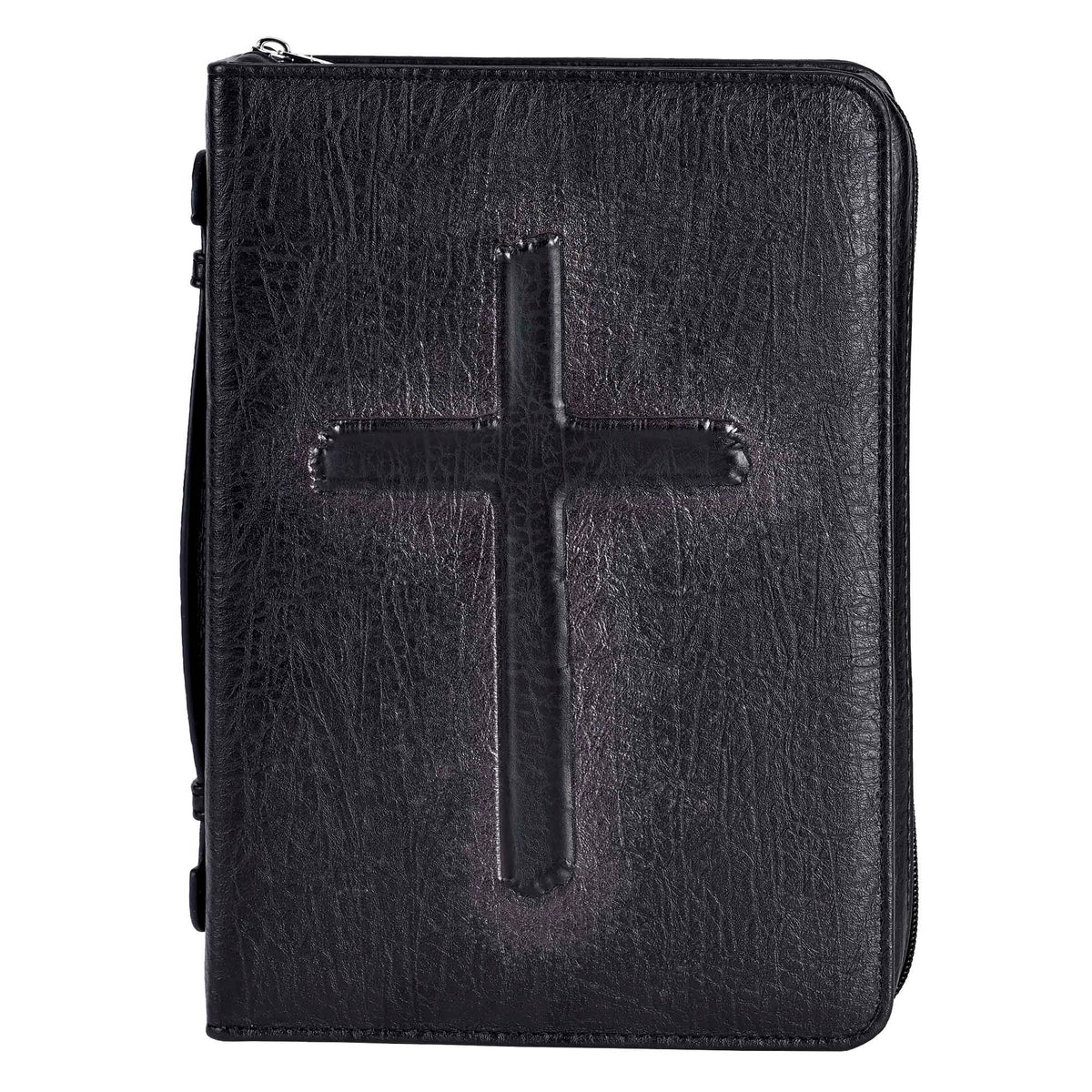 White Dove Bible Case Vintage Cross Black XLarge