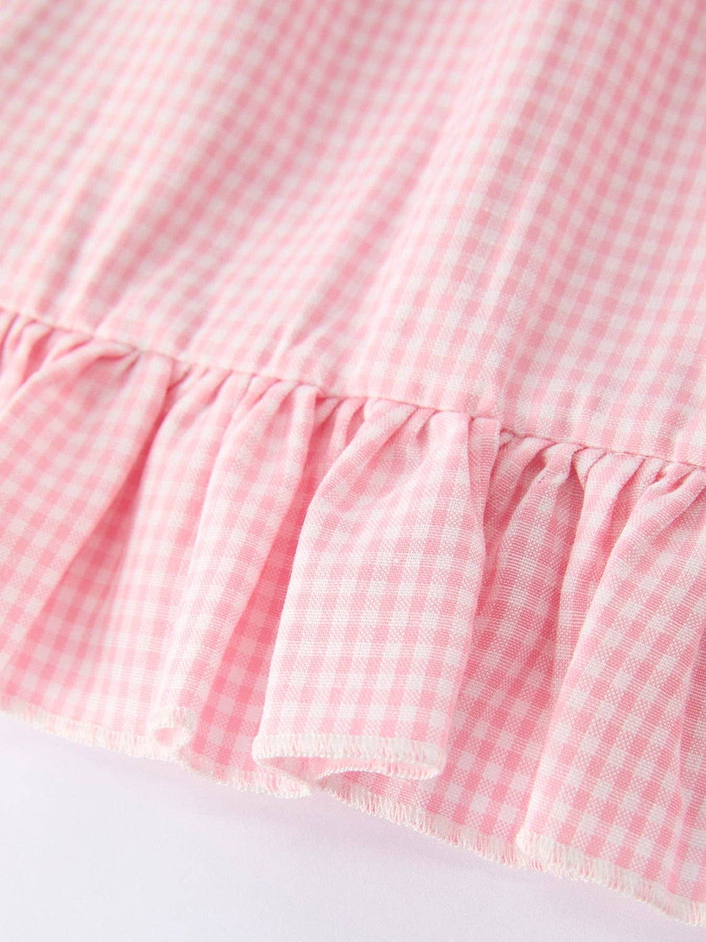 Back to School Pencil Plaid Girls Smocked Ruffle Collar Dress