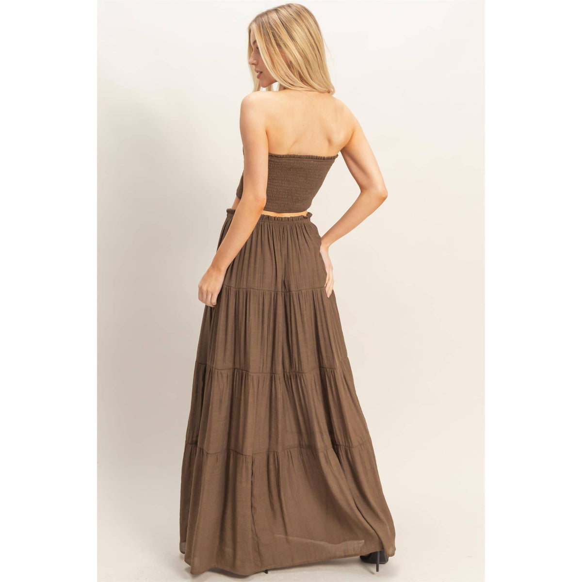 Tiered Skirt: WHITE / S-M-L(2-2-2)