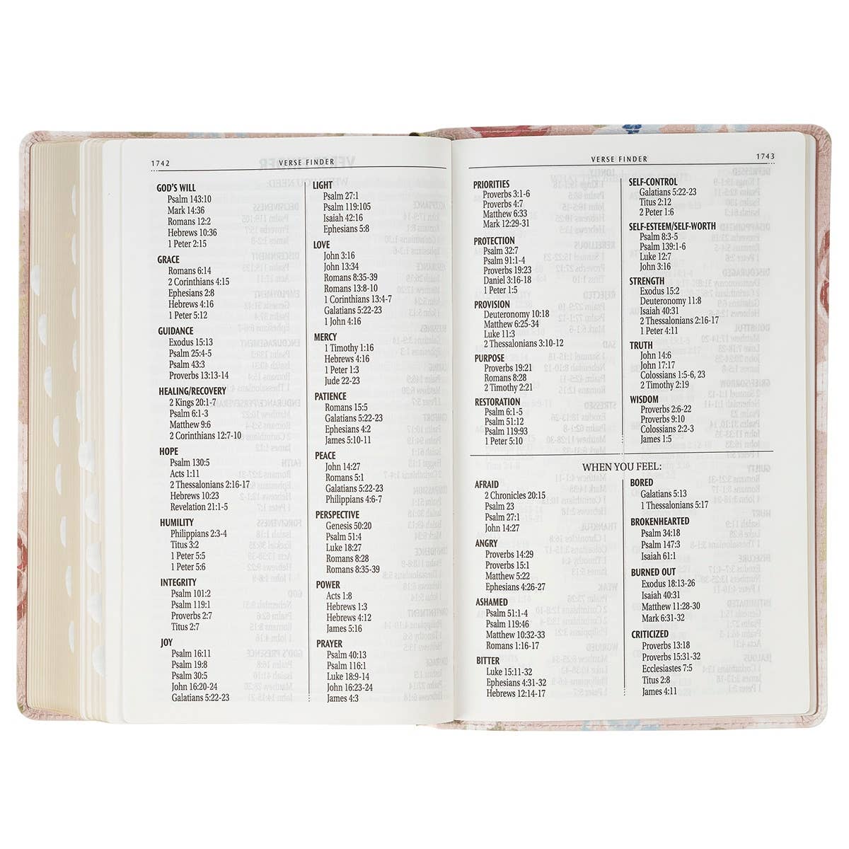 KJV Bible Giant Print Standard-size Faux Leather FloralPrint